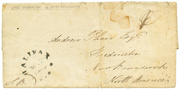 1816 HALIFAX Cds On Entire Letter From GIBRALTAR To NEW BRUNSWICK. Scarce. Vf. - Gibilterra