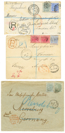 1895/98 Lot 3 Interesting Letters (2 REGISTERED) To ENGLAND, GERMANY And AUSTRIA. Vvf. - Côte D'Or (...-1957)