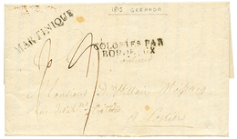GRENADA Via MARTINIQUE (BRITISH OCCUPATION) : 1815 COLONIES PAR BORDEAUX + MARTINIQUE (scarce Type) On Entire Letter Dat - Grenade (...-1974)