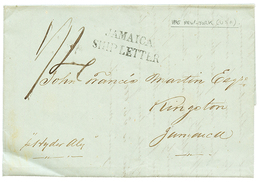 1845 JAMAICA SHIP LETTER On Entire Letter From NEW-YORK (USA) To KINGSTON. Superb. - Giamaica (...-1961)