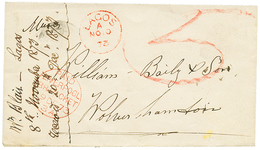 LAGOS : 1873 LAGOS + "5" Tax Marking On Envelope To ENGLAND. Ex. SACHER & SANDERSON(1980). Superb. - Altri & Non Classificati