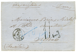 1876 "11" Tax Marking + "T" On Entire Letter From LAGOS To ST MALO (FRANCE). RARE. Superb. - Other & Unclassified