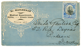 "TONGA MEDICAL DEPARTMENT" 1893 2 1/2d Canc. TONGA On Superb Illustrated Envelope "Dr. MACLENNAN / MEDICAL DEPARTMENT/TO - Tonga (...-1970)