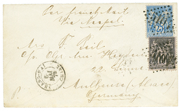 CHINA - French P.O : 1879 10c + 25c Canc. GC 5104 + SHANGHAI CHINE On Envelope To GERMANY. Superb. - Other & Unclassified