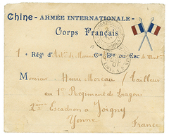 1901 TRESOR ET POSTES AUX ARMEES 5 CHINE 5 On Illustrated (FLAGS) Envelope To FRANCE. RARE. Vvf. - Altri & Non Classificati