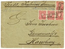 LIBERIA - MARITIME Mail : 1887 GERMANY 10pf(x4) Canc. AUS WESTAFRICA + "MONROVIA 13/9/87 On Envelope (double Rate) To HA - Liberia