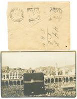 SAUDI ARABIA : 1900 TURKEY 1p Canc. MEKKE On Envelope (reduced At Right) With Nice Photo To NETHERLAND INDIES. Verso, SI - Saudi-Arabien