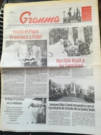 Papa Francesco Viaggio Visita Apostolica Cuba Kuba Quotidiano Granma - [3] 1991-…