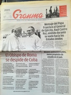 Papa Francesco Viaggio Visita Apostolica Cuba Kuba Quotidiano Granma - [3] 1991-Hoy