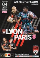 Programme Du Match Dr Top 14  LYON / STADE FRANCAIS 2018/2019 - Rugby