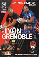 Programme Du Match Dr Top 14  LYON / GRENOBLE 2018/2019 - Rugby