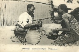 2587 " ZAMBEZE-LA SALUTATION INDIGENE- 1er MOUVEMENT " CARTOLINA POSTALE ORIGINALE NON SPEDITA - Sambia