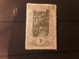 CONGO FRANÇAIS 1900 TYPE Avenue Des Cocotiers Libreville Yvert No 39 ,1 F Franc Gris Et  Brun Olive Neuf * MH TB - Unused Stamps