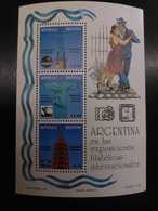 W) 1993 ARGENTINA, INTERNATIONAL PHILATELIC EXHIBITIONS, POLAND POZNAN, STATUE OF CHRIST REDEEMER, THAILANDIA MNH - Neufs