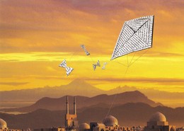 Cerf  Volant  Kite  Drachen  Flyer   Aquiloni  Postcard - Games & Toys