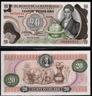 COLOMBIA - 1975 - VEINTE PESOS ORO ( $ 20 ) - UNCIRCULATED. CONDITION 9/10 - Kolumbien