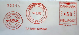 EMA AFS METER STAMP FREISTEMPEL - 1966 KØPENHAVN Denmark Danmark ABK ALFRED BILSTEIN - Franking Machines (EMA)