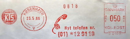 EMA AFS METER STAMP FREISTEMPEL - DANMARK KØPENHAVN 1966 KTS TELEPHON - Maschinenstempel (EMA)