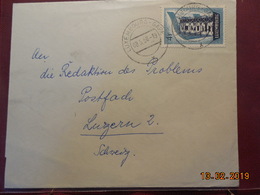 Lettre Du Luxembourg De 1958 Pour La Suisse - Frankeermachines (EMA)