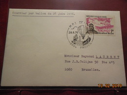 Lettre De Belgique Par Ballon De 1976 - Lettres & Documents