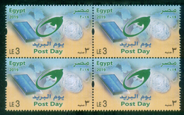 EGYPT / 2019 / POST DAY / MAP / FINGER PRINT / BIRD / TABLET COMPUTER / MNH / VF - Neufs