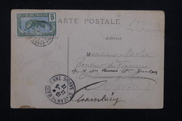 CONGO - Affranchissement Panthère Sur Carte Postale ( Jeunes Filles Yacomas à Marier ) Pour La France En 1912 - L 22703 - Cartas & Documentos