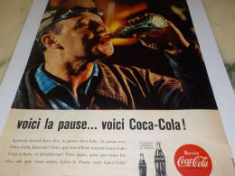 ANCIENNE PUBLICITE VOICI LA PAUSE COCA COLA 1960 - Affiches Publicitaires