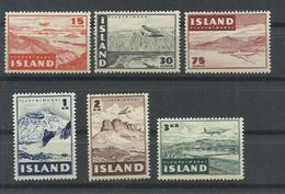 ISLANDIA YVERT AEREO 21/26   MH  * - Airmail