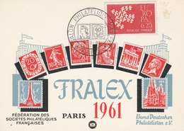 OBLIT. GF ILLUSTRÉE FRALEX PARIS 1961 - MARIANNE DECARIS / ALLEMAGNE - Gedenkstempels