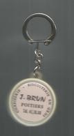 Porte Clefs , Clés , Boussole, J. Brun ,confiserie ,Poitiers , 2 Scans , Frais 1.95 E - Llaveros