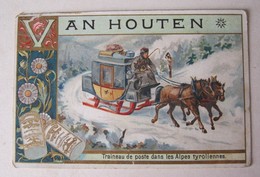CHROMO CHOCOLAT VAN HOUTEN TRAINEAU DE POSTE DANS LES ALPES TYROLIENNES - Van Houten