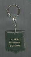 Porte Clefs , Clés , J. Brun , Confiserie ,cerf ,Poitiers , 2 Scans , Frais 1.95 E - Sleutelhangers