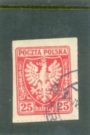 1919 POLOGNE Y & T N° 143 ( O ) Aigle 25 H. - Usati