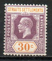 GRANDE BRETAGNE (Ex-cololies) - MALACCA - 1912-13 - N° 146 - 30 C. Violet-brun Et Jaune - (George V) - Malacca