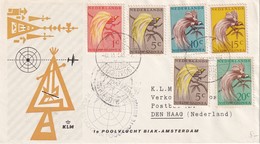 PAYS-BAS 1958 LETTRE DE BIAK 1ER VOL BIAK-AMSTERDAM - Netherlands New Guinea