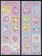 Japan 2015 Sanrio Cartoon Character — Hello Kitty(National Edition) Sheetlet*2 MNH - Ongebruikt