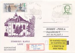 I0240 - Cecoslovacchia (1992) Entiers Postaux / Presidente V. Havel: Lany - Cappella Del Castello (600 Anni Di Villaggio - Buste