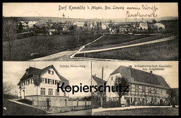 ALTE POSTKARTE DORF KEMMLITZ BEI MÜGELN BEZ. LEIPZIG SCHANKWIRTSCHAFT VOIGTLÄNDER SCHULE NEUSORNZIG Ansichtskarte Cpa AK - Oschatz