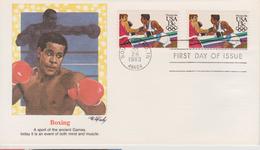 FDC ETATS UNIS 1983  JEUX OLYMPIQUES DE LOS ANGELES 1984  BOXE - Sommer 1984: Los Angeles