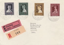 Liechtenstein Lettre Recommandée Par Exprès Vaduz Pour La Suisse 1955 - Storia Postale