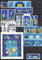 DDR 1966 - 1988, 8 Sets Of Space Raumfahrt Sojus Rakete Satellite Satellit Weltraum Astronaut **, MNH - Verzamelingen