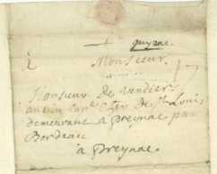 BAR-LE-DUC 1764 LAS DU FOURAIRE A M De Vendier Chevalier De Saint Louis A ? Guyenne - Manoscritti