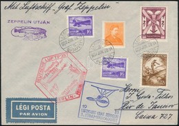 1933 Júni. 28 3. Dél-Amerikai Zeppelin Repülés Levél Rio De Janeiro-ba Szép és Ritka! - Sonstige & Ohne Zuordnung