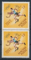 ** 1964 Olimpia 1Ft Pár, A Felső Bélyegen A Futó Bal Keze Színeltolódás Miatt Nem Látszik - Other & Unclassified