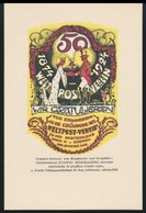 1924 Luxus Grafikai Levelezőlap Hesshaimer Lajos Tervezte, 50 éves Az UPU Alkalmából - Autres & Non Classés
