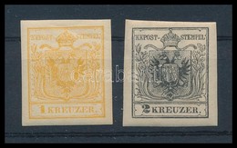 ** 1850 1kr, 2kr újnyomatok - Other & Unclassified