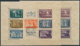 ** O 1938 Postatiszta (ráncok) és Bélyegzett Szent István Blokk (13.000) - Andere & Zonder Classificatie