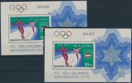 ** 1975 Téli Olimpia Innsbruck Blokk, Eltolódott Fekete és Zöld Karika + Támpéldány - Other & Unclassified