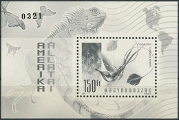 ** 1998 Földrészek állatai II. Amerika Feketenyomat Blokk, Fekete Sorszámmal (18.000) / Mi Block 246  Blackprint With Bl - Other & Unclassified