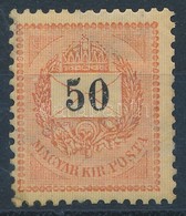 * 1889 50kr 'E' Javított Sarokfog és Gumi - Other & Unclassified